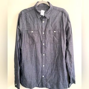 GAP 1969 - Men's Long Sleeve Button Up Denim Shirt - Gray - Size Large - NEW